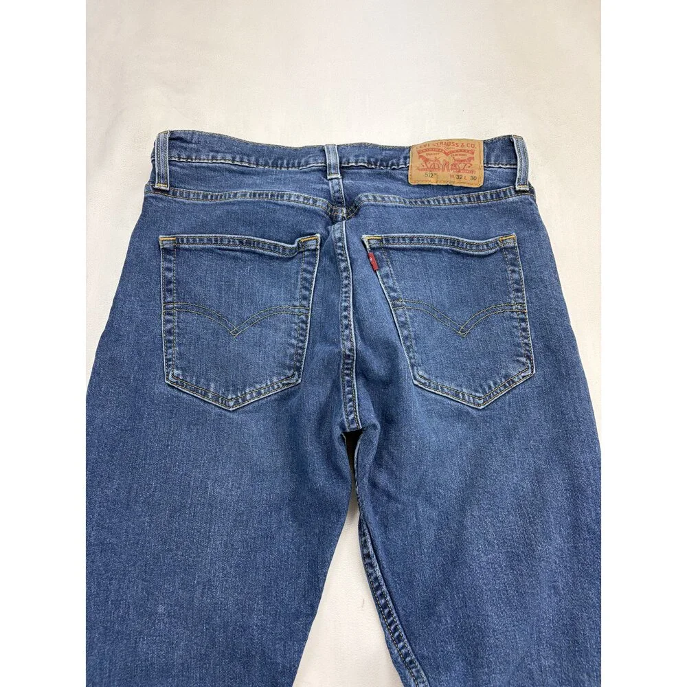 Levi's Men's‎ Slim Straight Jeans W32 L30 Mid Dark Wash